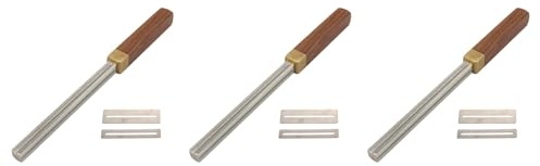 Goorvoucs Lot de 3 limes à frettes de guitare, lime à frettes, outil arrondi pour frettes, fente et lime à trois rayons