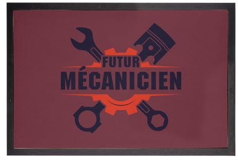 Fabulous Paillasson Rouge - Futur Mécanicien Métier Automobile Manuel - Dimensions: 60x40cm