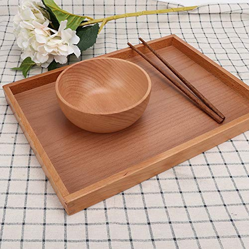 Bandeja Rectangular Reforzada Rectangular Grande Soporte de Madera para Exhibición Bandeja de Troncos de Estilo Japonés Soporte para Carteles de Madera de Haya Soporte para