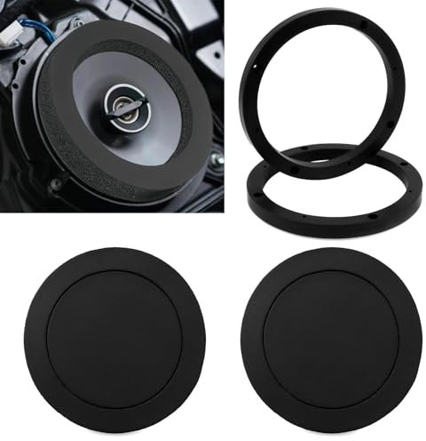 MACHSWON 2PCS 6.5 Inch Foam Speaker Enhancer & 2PCS Universal Car Door Speaker Mounting Ring Compatible with 6 Inch and 6.5 Inch Speakers, Soundproof Cotton Pad Spacer Adapter