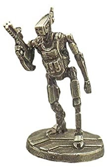 WIPPWER Skulpturen Dekor Roboter Statue Soldat Figurenset