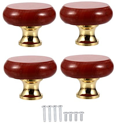 Vaguelly 4stücke Natürliche Stein-schubladenknöpfe Dekorative Elegante Griffe Aus Rotem Jaspis Langlebig Und Vielseitig Für Schrank Kommode Und Möbel Geeignet Als Geschenk Und Einfache Mont