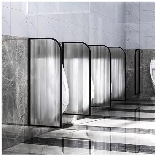 FLEPYHB Urinal-Trennwand Aus Gehärtetem Glas, wasserdichte Schallwand Für Herren-Urinale Mit Edelstahlrahmen, An Der Wand Montierte WC-Sichtschutzwände Für Einkaufszentren, Hotel