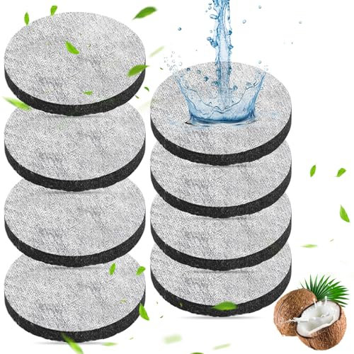 Paquete de 8 filtros de agua MicroDisc para botellas Brita Fill & Go, discos de filtro de agua para garrafas, reduce PFAS, cloro, micropartículas y otras impurezas en el agua potable