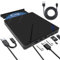 New External Blu-ray Drive, 8 in 1 BD External Blu Ray Drive USB 3.0 & Type-C BD/CD/DVD +/-Rw Reader Player 3D Blu Ray Burner Writer, Slim Optical Bluray Drive for Laptop Mac OS Windows XP/7/8/10/11