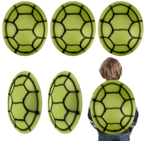 Didiseaon Halloween Schildkröte Kostüm: 6 Stück Realistischer Schildkrötenpanzer Rucksack als Dekoration für Kinder Erwachsene für Cosplay Partys Tanzbälle und Karneval Kostümzubehör