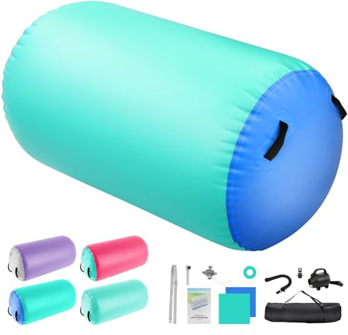 KIKILIVE Inflable Air Roller con Bomba Eléctrica 600W | Rodillo de Yoga, Colchoneta para Gimnasia, Fitness y Volteretas | Entrenamiento de Equilibrio