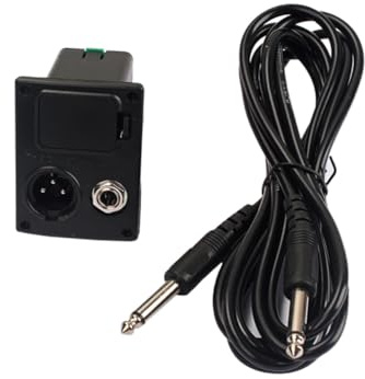 DOITOOL Battery Box per Chitarra Acustica con Cavo Uscita Jack Custodia Piatta per Pickup Attivo di Chitarra Basso e Ukulele Supporto Batteria con Circuito Saldato e Jack Pin