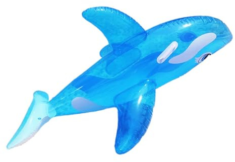 Bnineteenteam Aufblasbare Poolschwimmer, PVC-Wal Zum Aufsitzen für Wasserspaß für Mehrere Personen, 59 X 34,6 Zoll für Erwachsene und Jugendliche Am Pool oder Am Strand