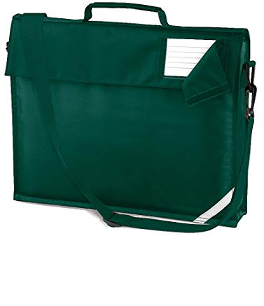 Quadra Junior Book Bag with Strap in Bottle Green