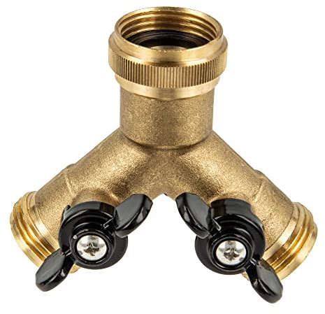 Distributeur tecuro 2 voies en Y avec robinets d'arrêt pour robinets et vannes