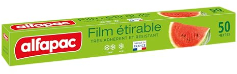 alfapac - Film étirable 50M - Très extensible, adhérent et résistant - Fabriqué en France