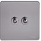 Schneider Electric Ultimate Screwless Flat Plate - Double Toggle 2 Way Light Switch, Single Pole, 16AX, GU1422TBN, Black Nickel