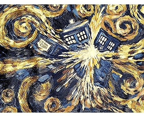 Pyramid Doctor Who Exploding Tardis, 60 x 80 cm, Leinwanddruck Mehrfarbig