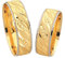 2 x 333 Trauringe Gold Bicolor Weißgold Eheringe Massiv Paarpreis Echtes Gold C004