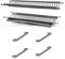 IDOR STORE Escurreplatos de acero inoxidable de longitud variable de 84 a 87 cm con soportes laterales