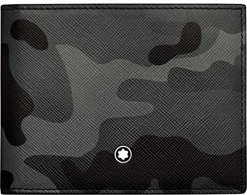 Montblanc 118675 Sartorial Portefeuille 4 cc Cuir Saffiano Gris 11,2 x 8,6 cm