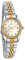 JewelryWe Paar Uhr Analog Quarz Kalender 30M Wasserdicht Partner Armbanduhr Edelstahl Armband Damen Uhren mit Gold Strass Zifferblatt