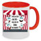 Fehlt nur noch das Zelt dann wäre der - Kaffeetasse mit Motiv, Tasse mit Druck, auch individuell mit Spruch, Foto, Wunschtext, Wunschname (Rot)