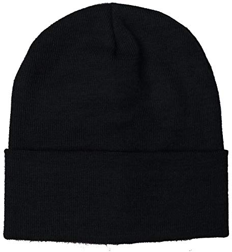 Rotfuchs Strickmütze Wintermütze Herrenmütze Wollmütze Warm & Kuschelig Uni Wolle Made in Germany (schwarz, 50% Wolle 50% Polyacryl)