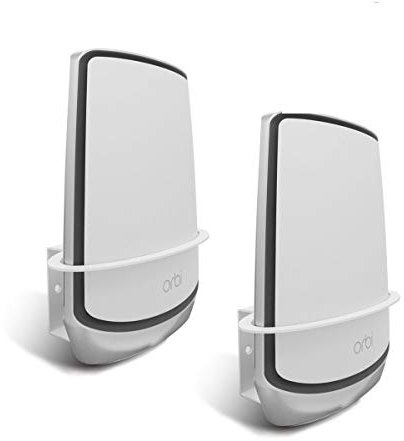 Orbi Wifi 6 Wall Mount, ALLICAVER Sturdy Metal Made Wall Mount Bracket Compatible with Netgear Orbi wifi 6 Router RBK852, RBK853. (2-PACK)