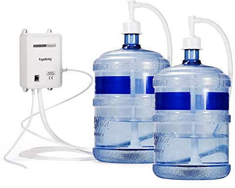 Fayelong Système De Pompe De Distribution D'eau En Bouteille à Tube Simple Et à Deux Tubes De 220V Pour Une Bouteille De 5 Gallons (Deux tubes)