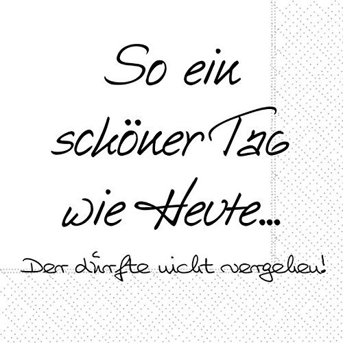 Cocktail Servietten Geburtstag Feier Schöner Tag 20 Stück 3-lagig 25x25cm