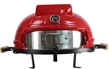 Higoshi RED Ceramic Mini Cooking Table Top Pizza Oven Next Day Delivery