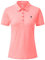 YSENTO Damen Golf Shirts Kurzarm Poloshirt Schnelltrocknend Leichte Polohemd Sport Tennis Sommershirt mit Kragen(Rosa,M)