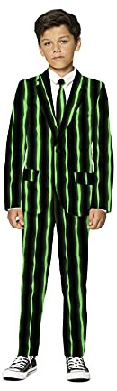 Suitmeister Boys Suit - Halloween Glow in The Dark Outfit Slim Fit - Black
