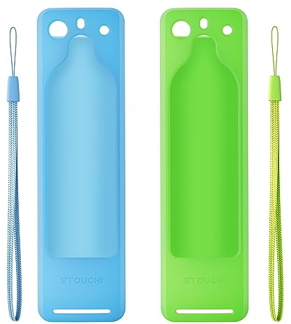 [2 Pack] Stouchi Silikonhülle für TV-Stick (3.Gen/4K), Sprachfernbedienung, Schutzhülle,rutschfeste,Stoßfeste Fernbedienungsabdeckung,Kompatibel mit Fernbedienung der 3.Gen (Grün&Himmelblau)