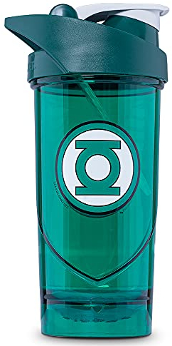 Shieldmixer Hero Pro Classic Shaker Green Lantern - BPA-frei - Gym Zubehör - Eiweiss Shaker - Fitness Trinkflasche - Grün - 700ml