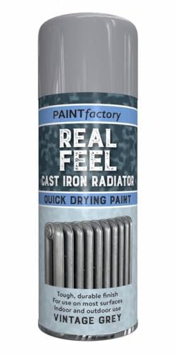 Classic Signature - 12 x Real Feel Vintage Grey Radiator Spray 400ML Spray for Interior & Exterior Tough, Protect Against Rust Durable Finish