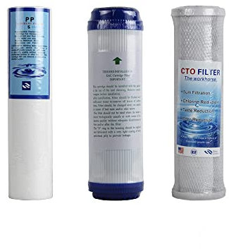 CHM - Cartuccia di ricambio per filtro acqua al carbone attivo, 5 µm, 10