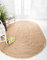 Ripaz Vogue Teppich, natürliche Jute, handgeflochten, ovale Form, für Flur, Wohnzimmer, 60 x 90 cm, Beige