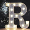 Pooqla LED Marquee Letter Lights, Light Up Silver Letters Glitter Alphabet Letter Sign Battery Powered for Night Light Birthday Party Wedding Girls Gifts Home Bar Christmas Decoration, Silver Letter R