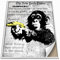 Boikal Collection Banksy Wandbild ohne Rahmen Bild Vintage Zeitung Stil Poster - Affe Banane - 1-teilig, 50 x 70 cm B2