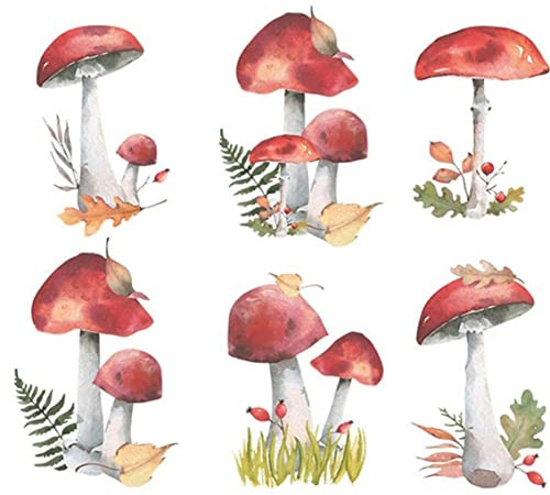 Pilz Wandaufkleber, Pflanzen Pilz Wandkunstabziehbilder Für Kinder Kinderzimmer Babyzimmer Schlafzimmer Dekoration