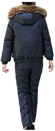 Schneeanzug Damen Zweiteilig: Skianzug Damen 2 Teilig GüNstig-SkianzüGe Ski Und Snowboardjacke,Snowboardhose,Softshell Skijacke Mit Fellkapuze,Winter Ski-Set,Skinsuit,Snowboard Skisuit