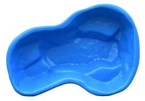 Giardini d'Acqua Laghetto da Giardino Preformato Azzurro MOD Bracciano 220 Lt Stagno Vasca Plastica Esterno Pesci Dim 136 x 100 Grandezza Naturale Fai da Te Piante Palustri Koi Ninfee Pond