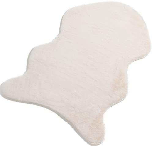 Quantum Interior Teppich in Felloptik Rabbit Deluxe-Teppich Kunstfell Fellimitat Lammfell Schaffell Vorleger ca. 60x90cm Fell-Optik