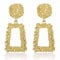 Diamday Clip on Statement Earrings for Women Geometric Dangle Earrings, Fashion Large Rectangle Clip on Earrings Gold Hot Pink Silver Non Pierced Earrings for Women 1