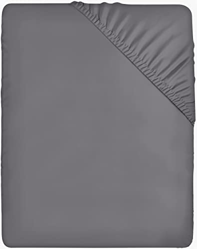 Utopia Bedding Drap Housse - Gris, 80 x 200 cm - Coupes de 35 cm pour Matelas épais - Microfibre brossée