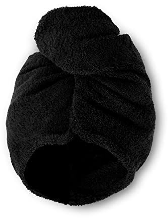 Catherine Lansfield Quick Dry Cotton Turbie Head Towel Black
