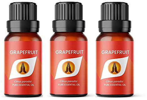 Aroma Energy Grapefruit Essential Oil, 30ml (3x10ml) | Diffuser oil for home, summer aromatherapy, burner, candle making, soap, wax melts, sprays | Natural, Vegan, UK Made