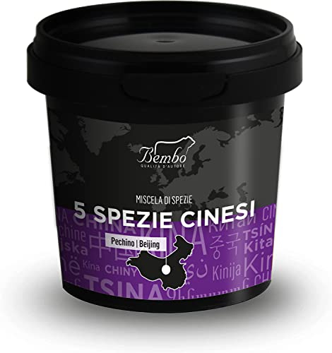 5 Spezie Cinesi Bembo 65 g – Miscela Intensa e Aromatica – Ideale per Costine e Spalla di Maiale, Pollo e Carni in Genere – Priva di Conservanti e Antiaddensanti