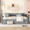 Moimhear Day-Betten, gepolstertes Einzelschlafsofa mit Zustellbett, 90 x 200 (190) (Grau)