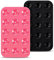 2pcs Silicone Suction Cup Phone Holders, Double Sided Suction Cup Multipurpose Rectangle Phone Suction Mount for Car Mini Suction Cup Mat for Mobile Power Mobile Phones (Black, Rose Red)