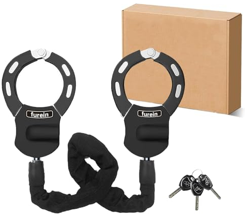Schloss für E Scooter 8mm,Handschellenschloss,Fahrradschloss Schlüssel,Silikonschutz Gegen Kratzer Schnittfest,Schlösser für E Scooter/Fahrräder/E-Bike/Motorrad (black-type3)