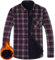 Chemise à Carreaux épaissie pour Homme Chemise à Carreaux doublée Chaude rembourrée Casual Manches Longues Chemise à Carreaux boutonnée Veste avec Poche(Marine,2XL)